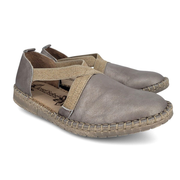 Josef Seibel Sofie 29 Womens Slip-On Flats Metallic‎ Leather Sz 37 Comfort Style - Picture 1 of 6
